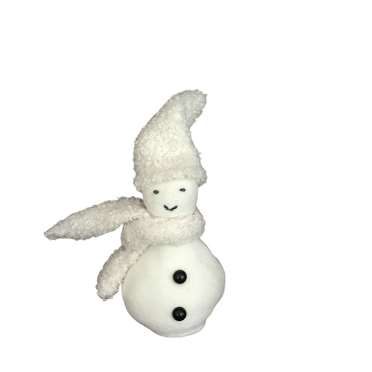 Tedolino Schneemannpuppe mit Hut 12cm creme