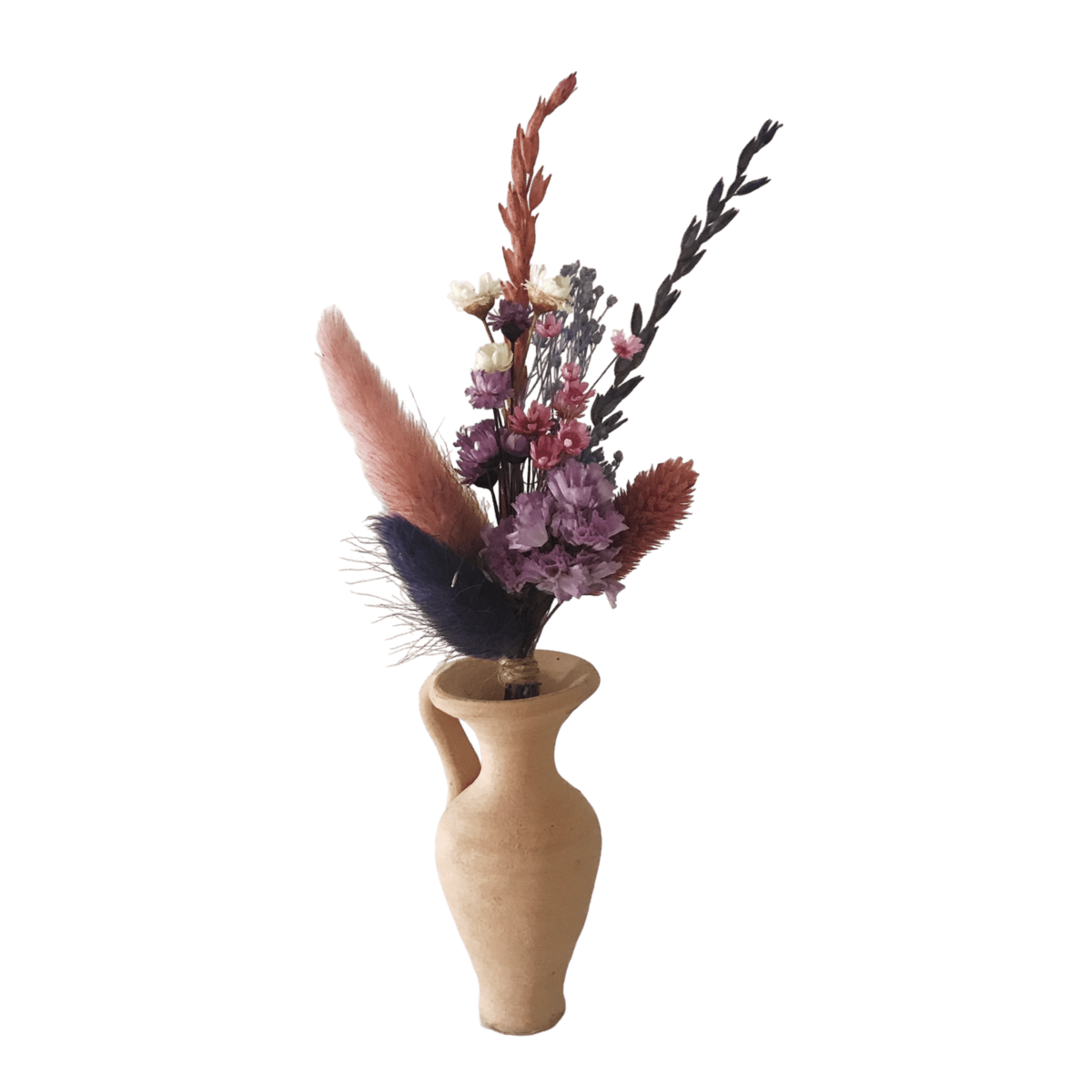 Provence-Terrakotta-Vase mit Blumenstrauß