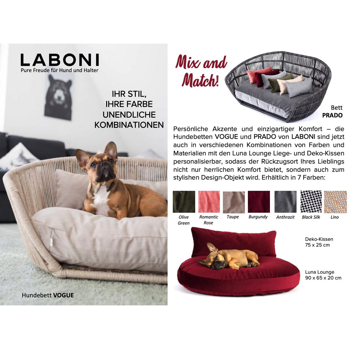 PRADO - Design-Hundebett OXFORD