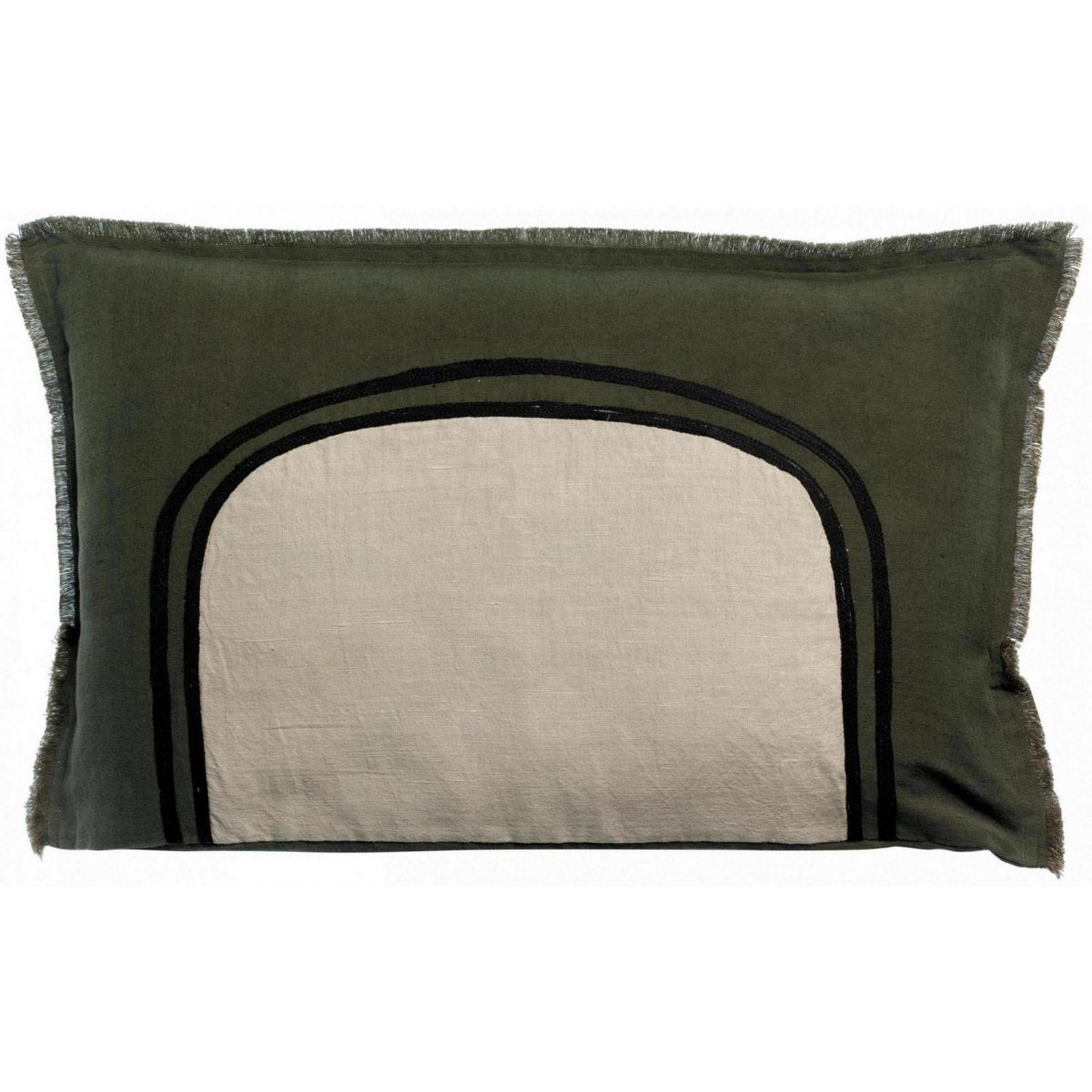 Zweifarbiges Kissen Laly Olive 40 x 65