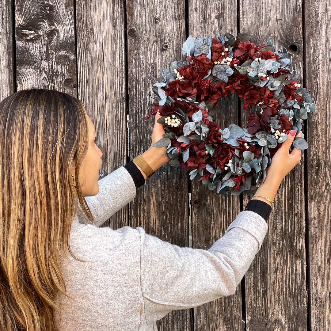 Adventskranz Trockenblumen klassisch