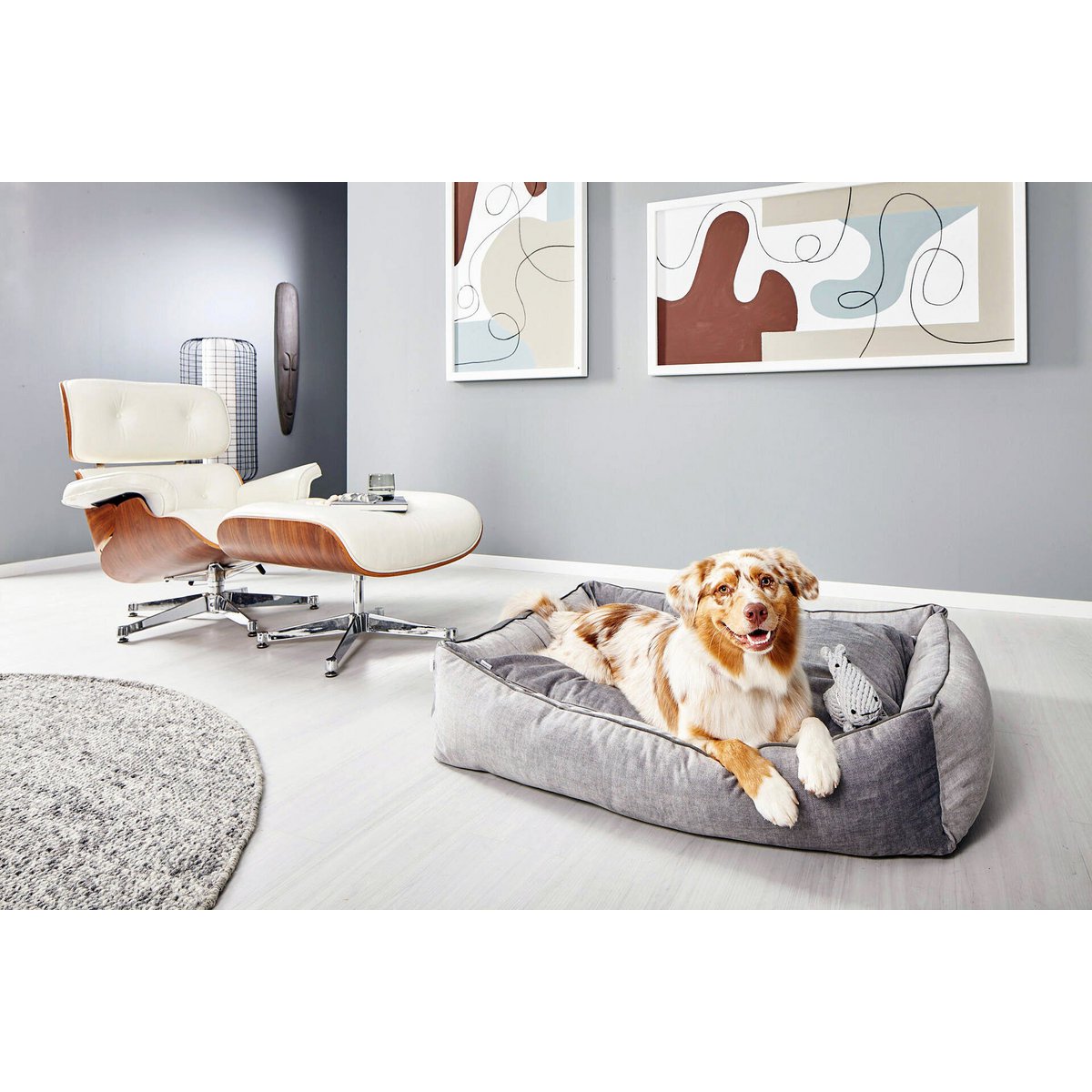 ORTHO Hundebett - GLAM SILVER